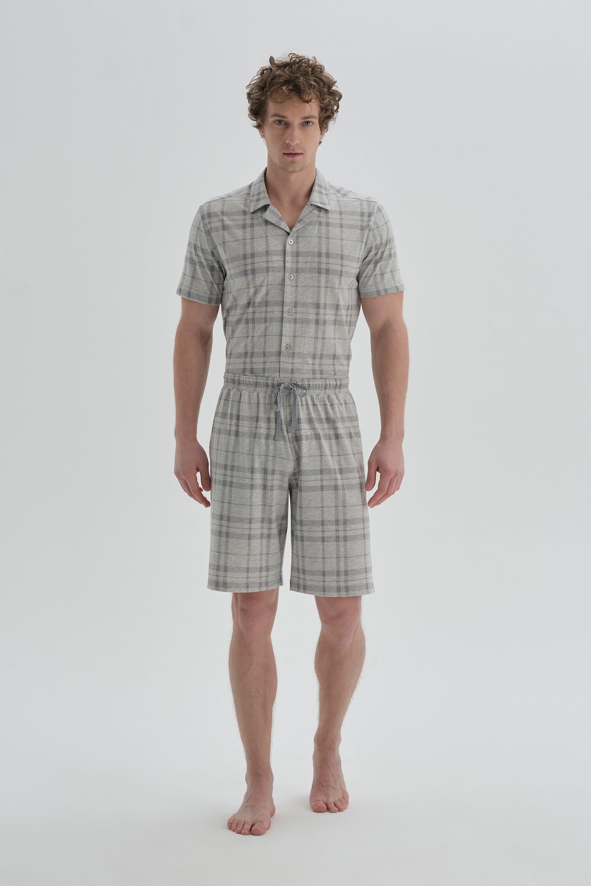 GREY SHORT PYJAMA SET