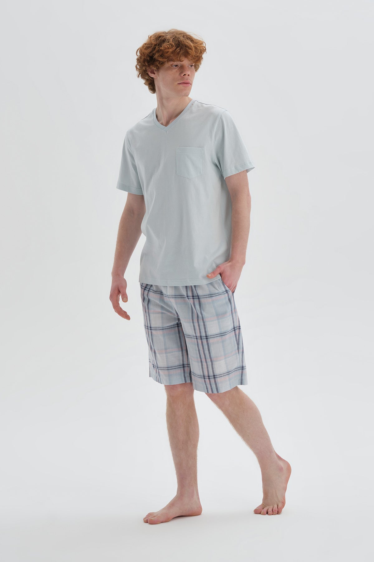 LIGHT BLUE SHORTS SET