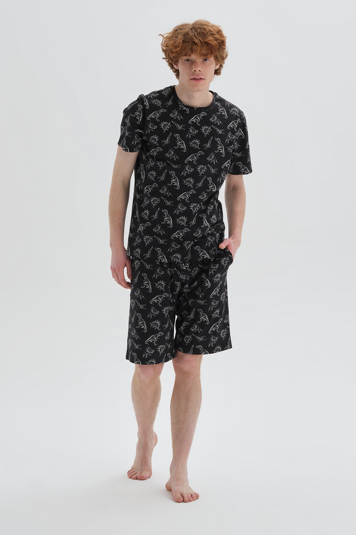 BLACK SHORT PYJAMA SET