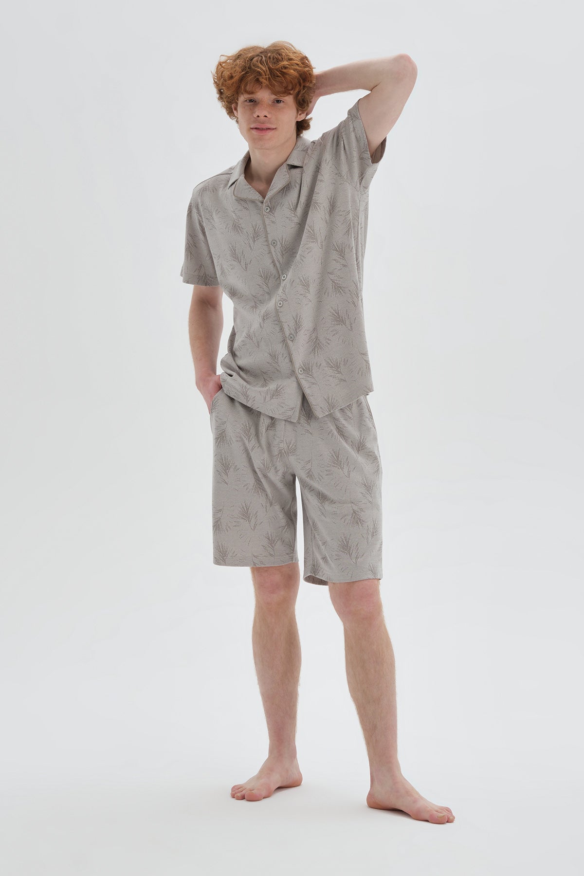 GREY SHORT PYJAMA SET