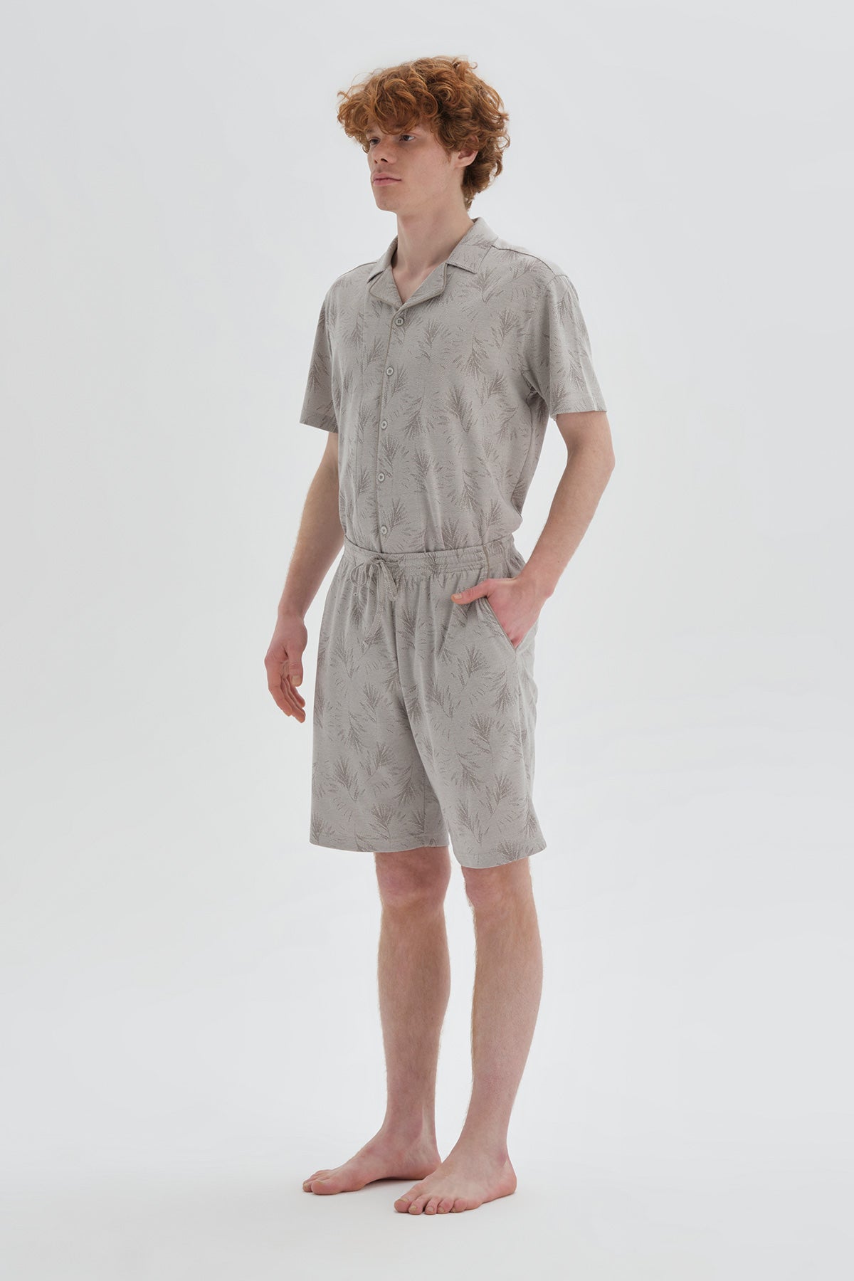 GREY SHORT PYJAMA SET