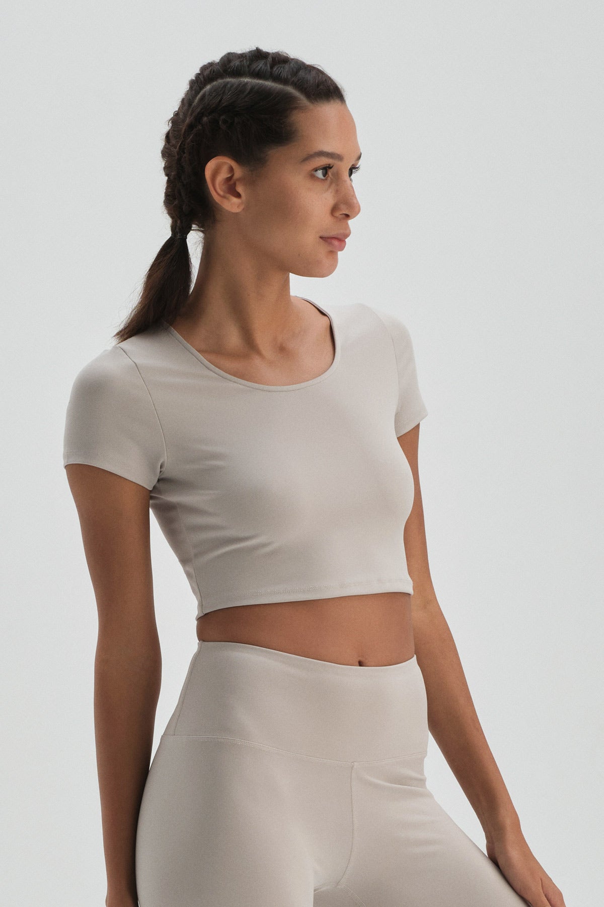 Gri Dagi Active Crop T-Shirt