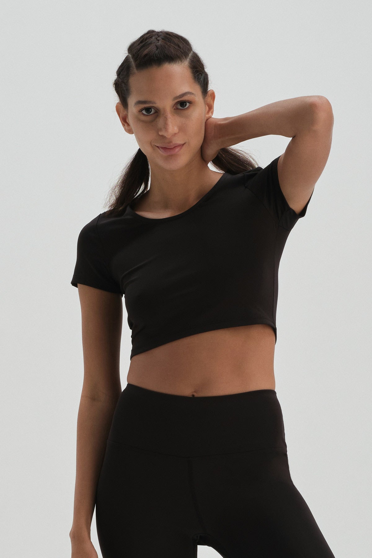 Siyah Dagi Active Crop T-Shirt