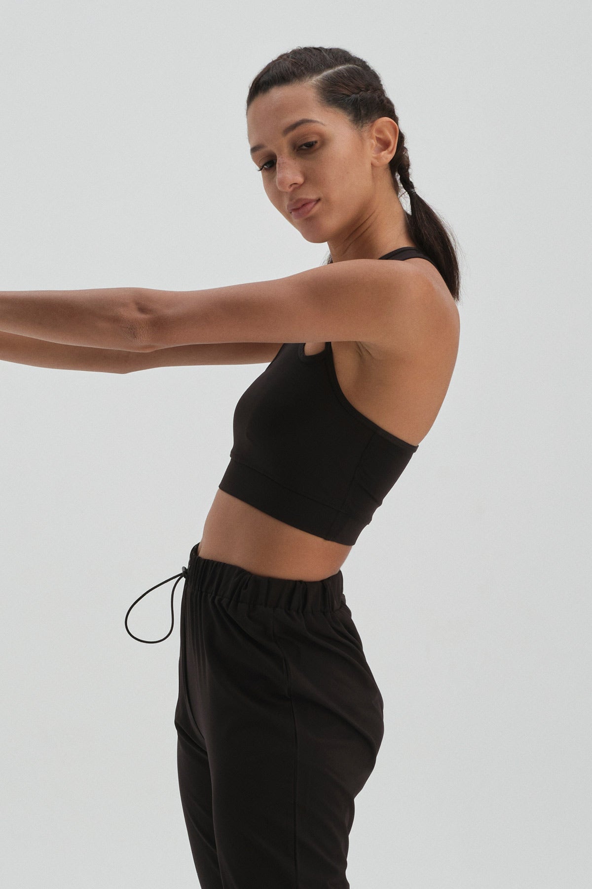 Siyah Dagi Active Tek Omuz Sporcu Sütyeni