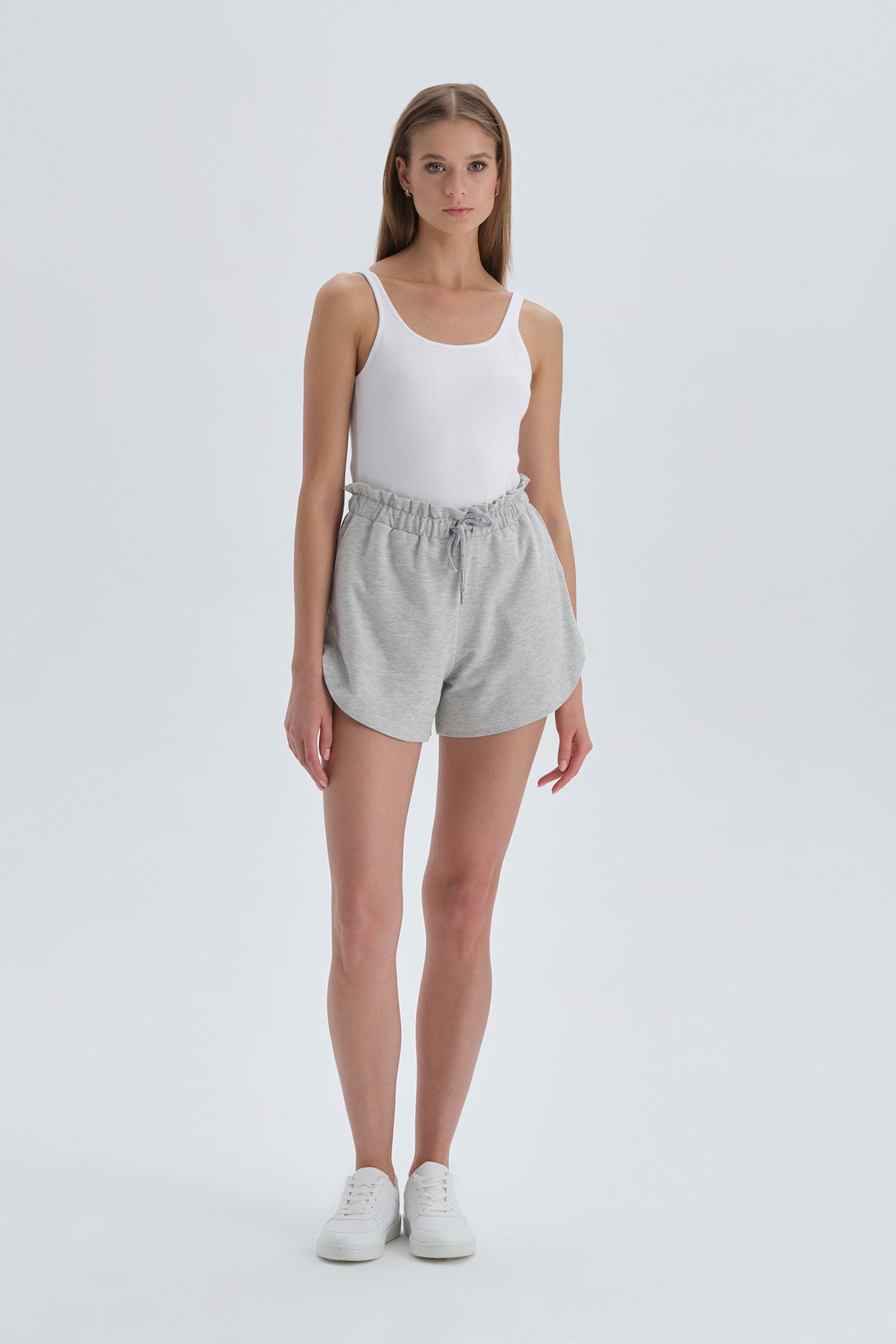 GREY MELANGE SHORT