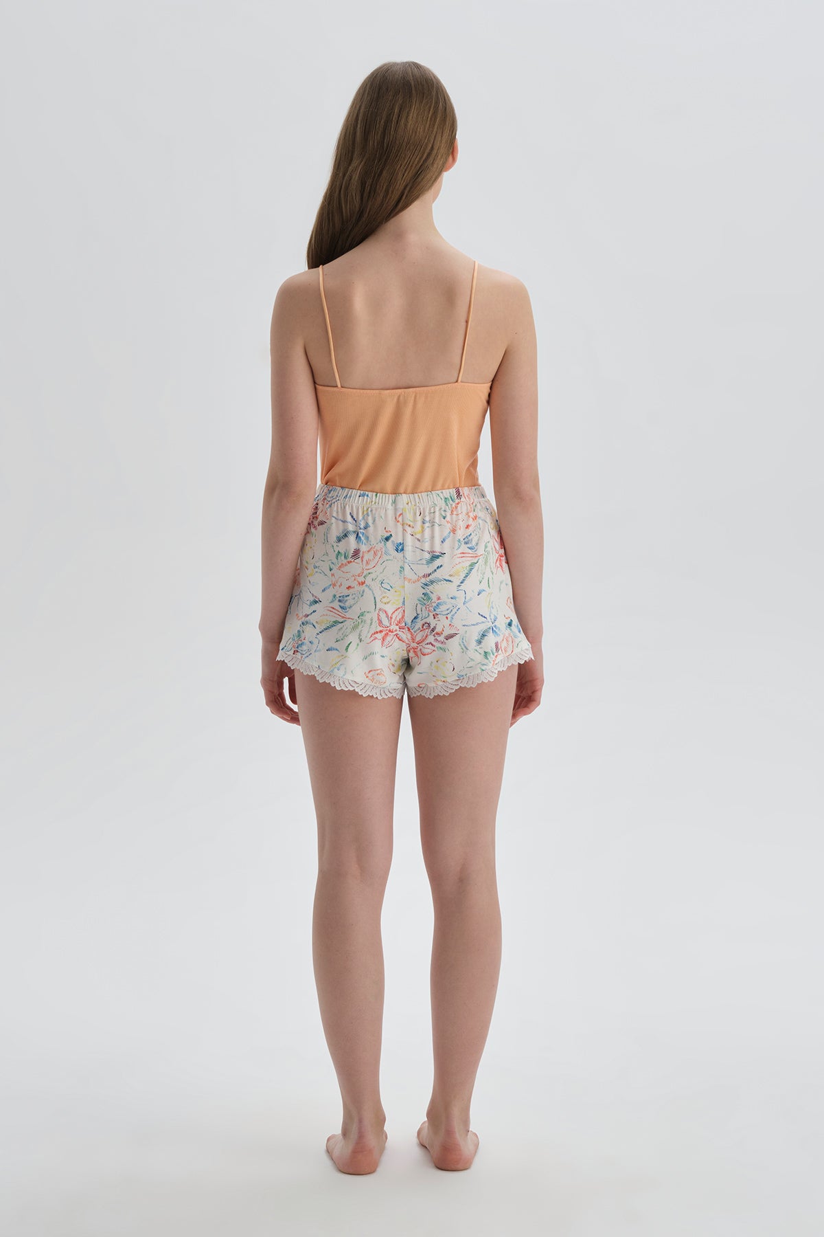 ECRU PRINTED SHORT