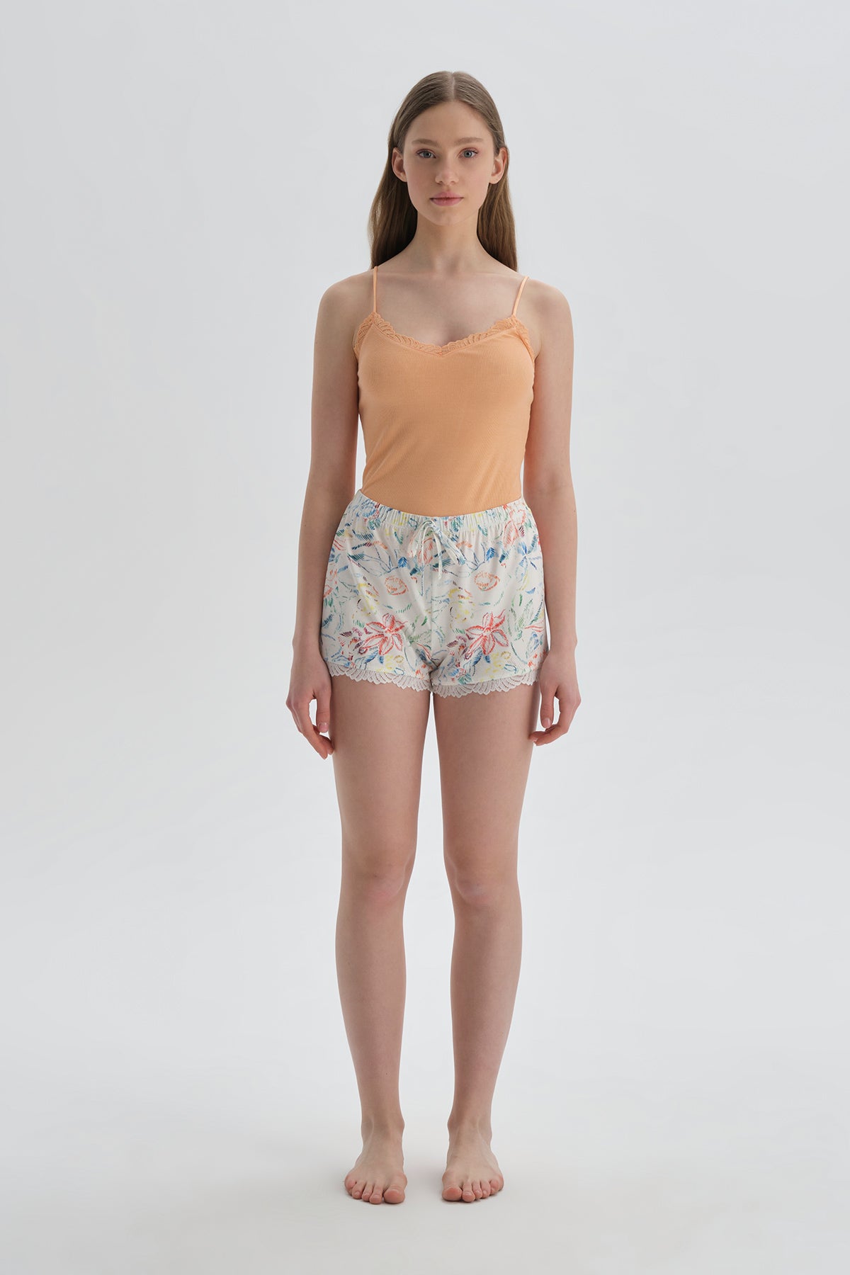 ECRU PRINTED SHORT