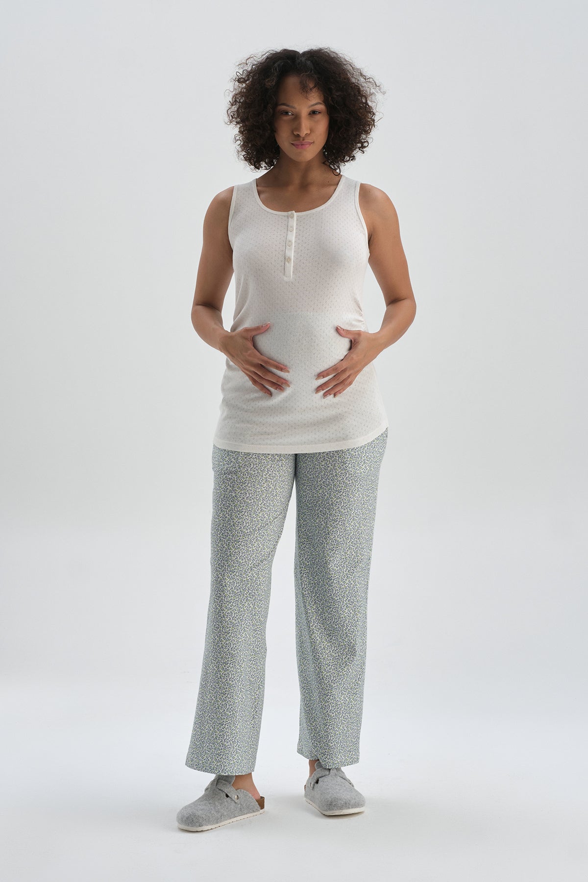 GREEN PRINTED TROUSERS