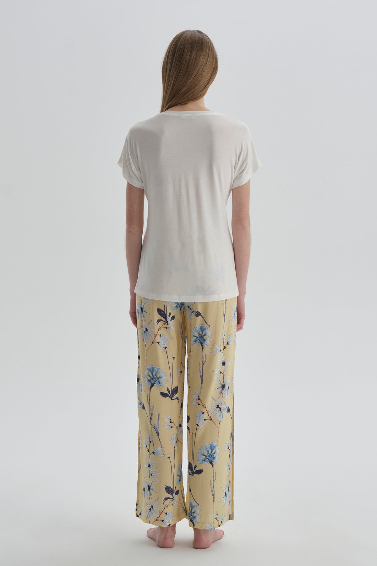 YELLOW PRINTED PYJAMA BOTTOM