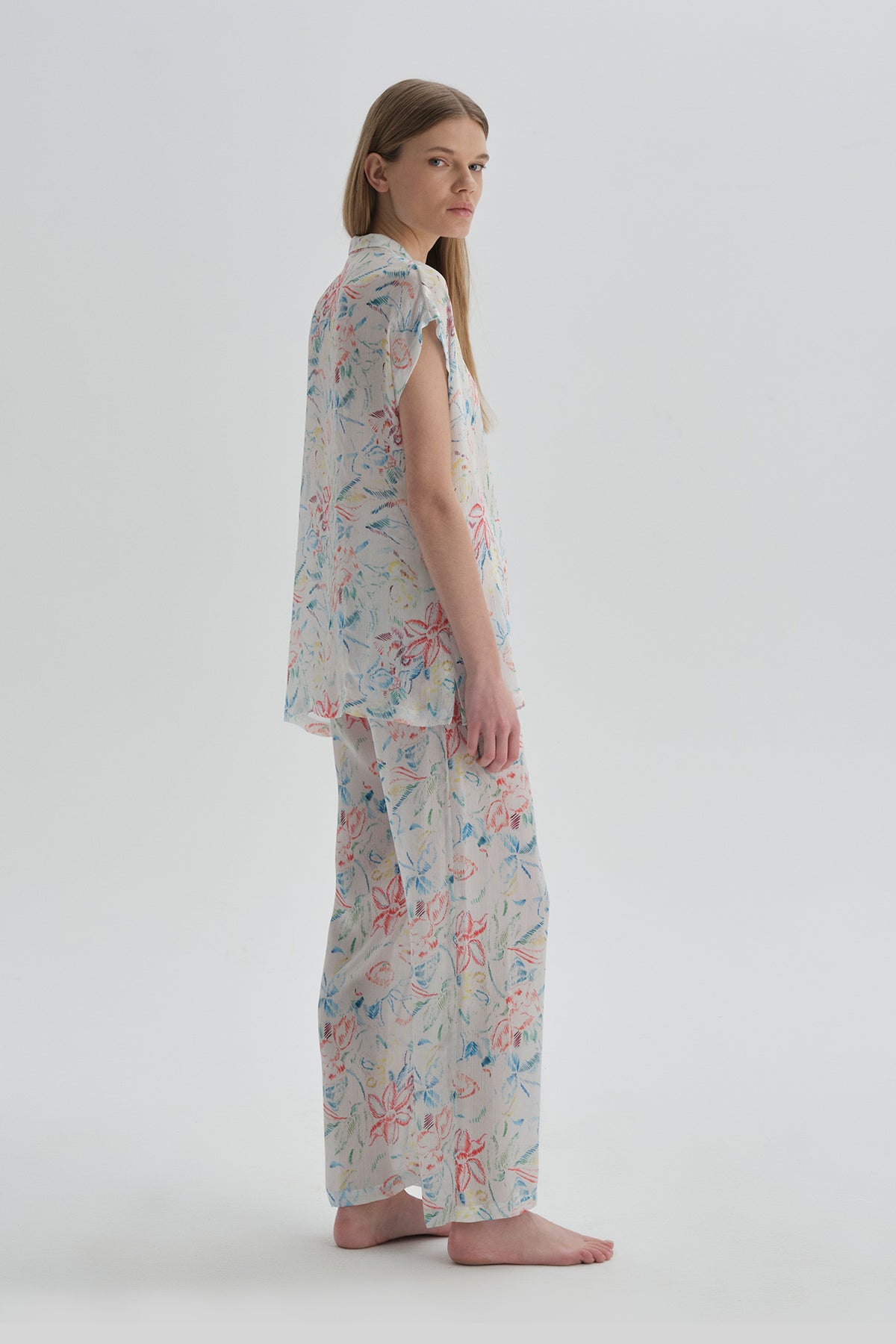 ECRU PRINTED PYJAMA SET