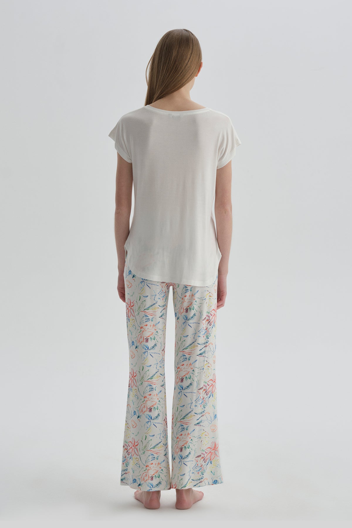 ECRU PRINTED PYJAMA SET