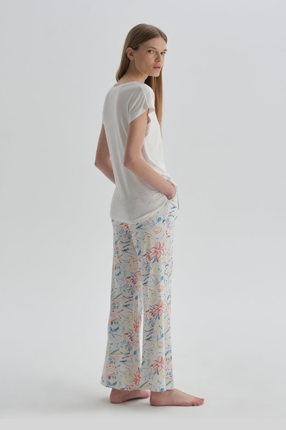 ECRU PRINTED PYJAMA SET