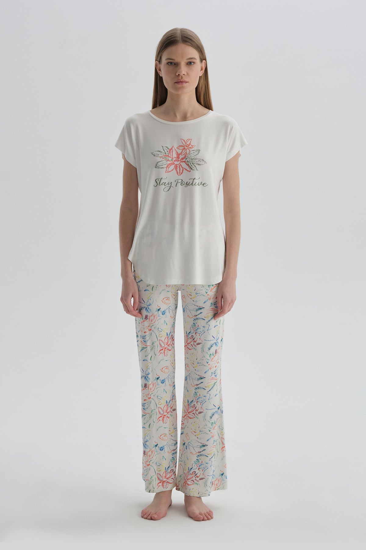 ECRU PRINTED PYJAMA SET