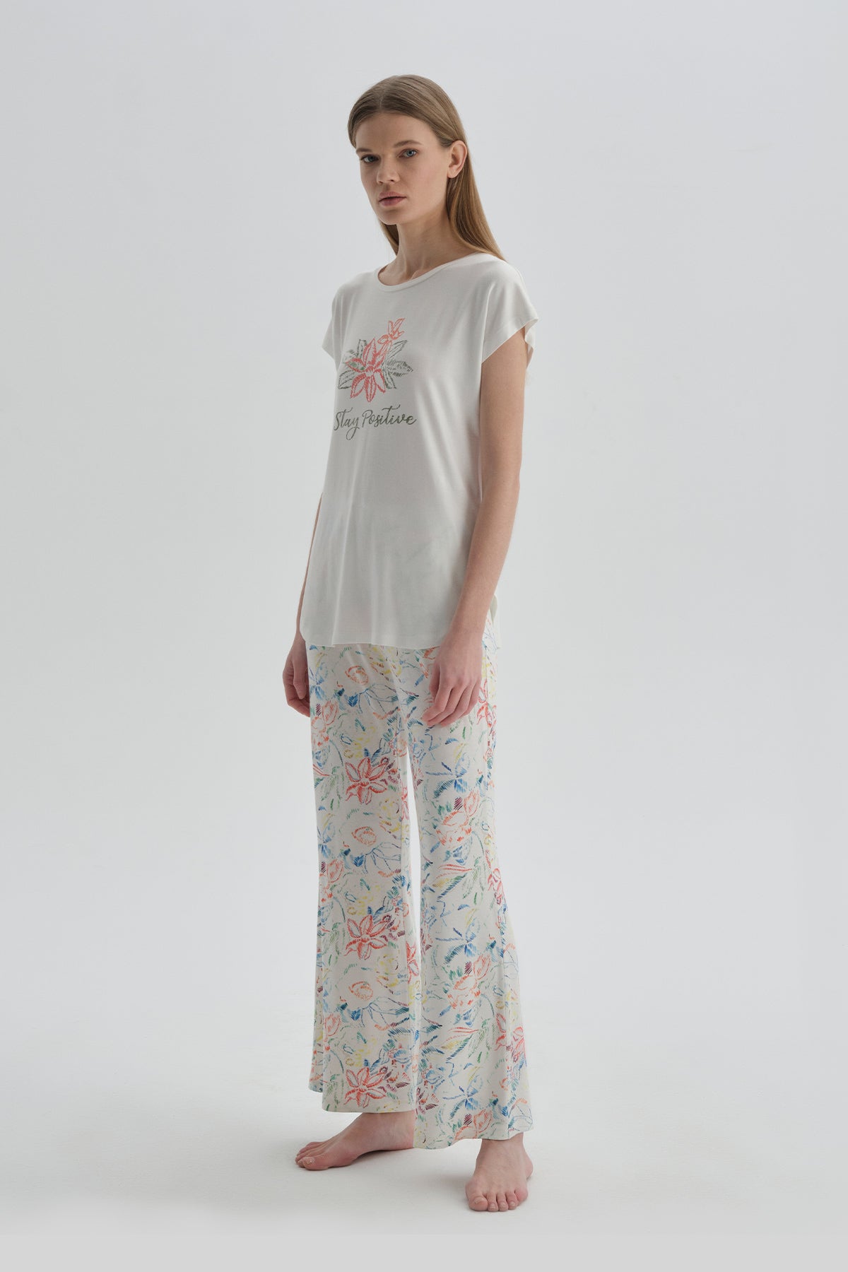 ECRU PRINTED PYJAMA SET