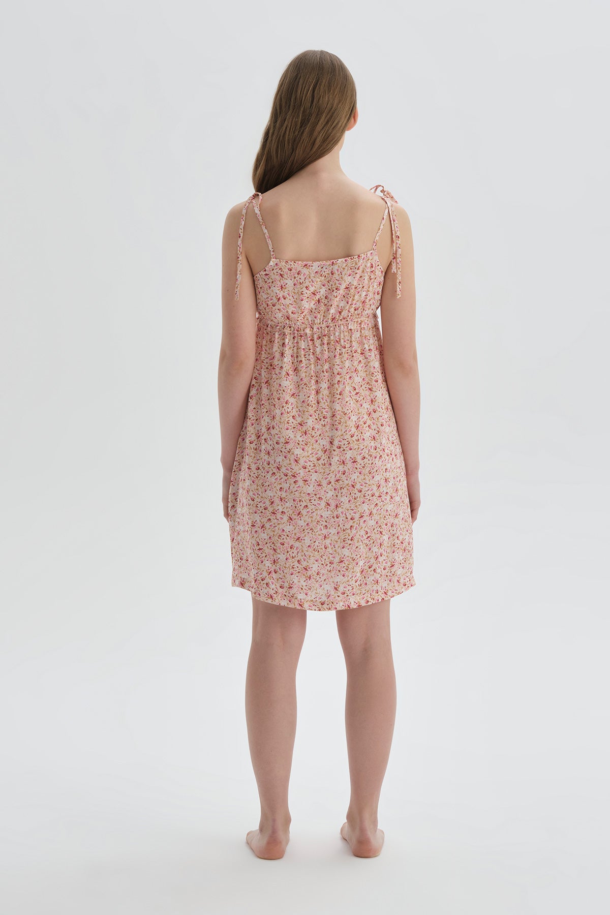 PINK PRINTED LOUNGEWEAR DRESS