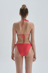 Kırmızı Üçgen Küçük Bikini Üst