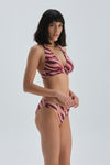 BORDEAUX BEIGE BIKINI TOP