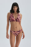 BORDEAUX BEIGE BIKINI TOP