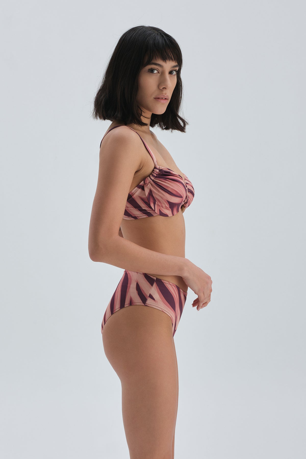 BORDEAUX BEIGE BIKINI TOP