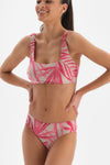 FUCHSIA - GREY BIKINI TOP