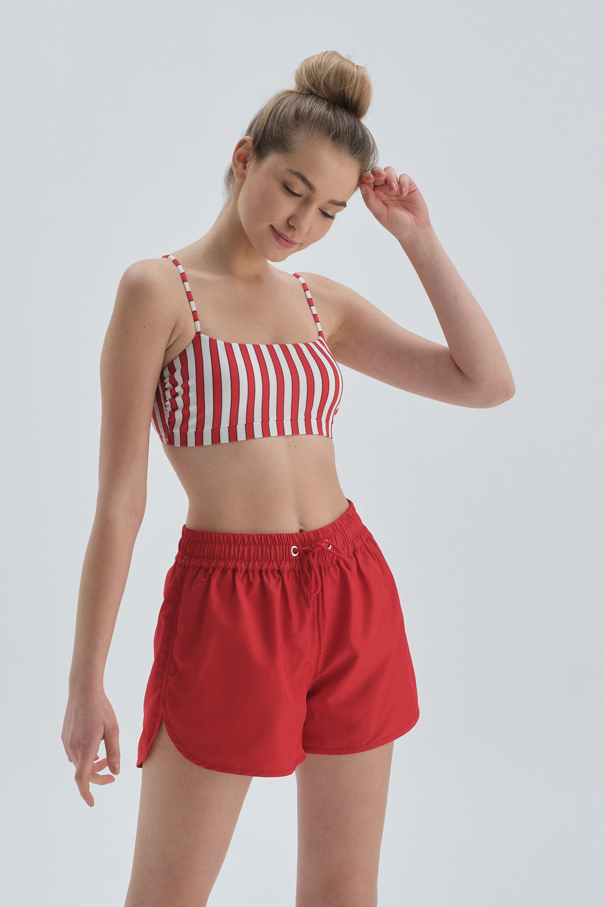 RED - WHITE BIKINI TOP