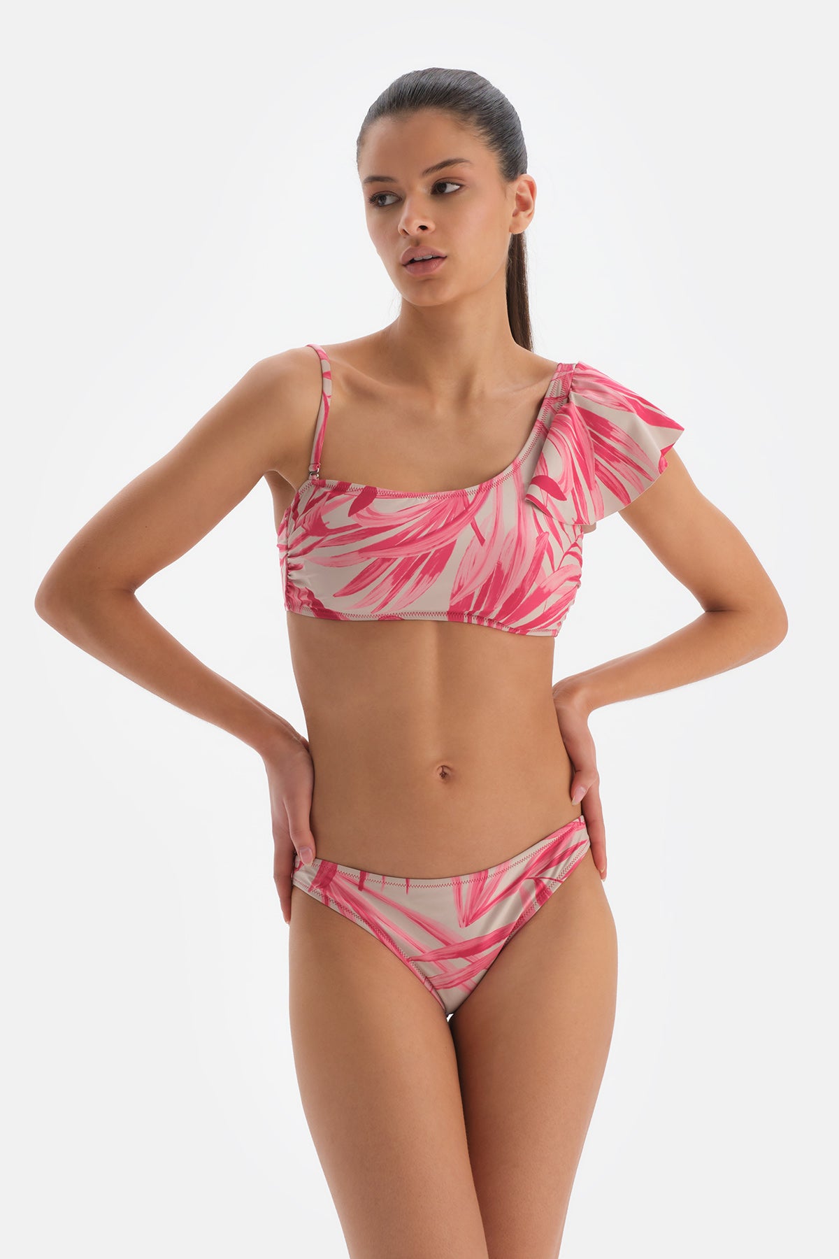 FUCHSIA - GREY BIKINI BOTTOM