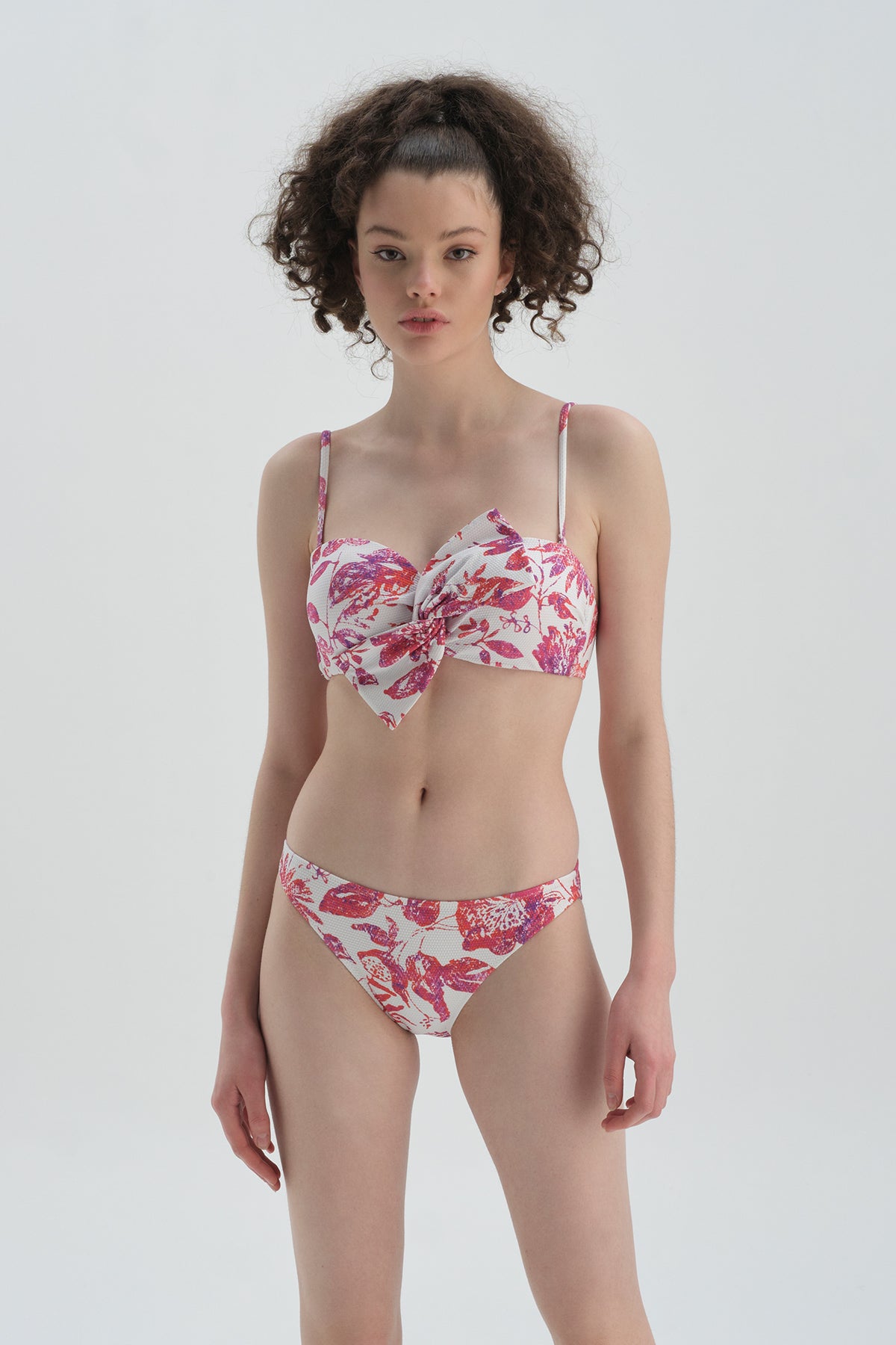 FUCHSIA - WHITE BIKINI BOTTOM