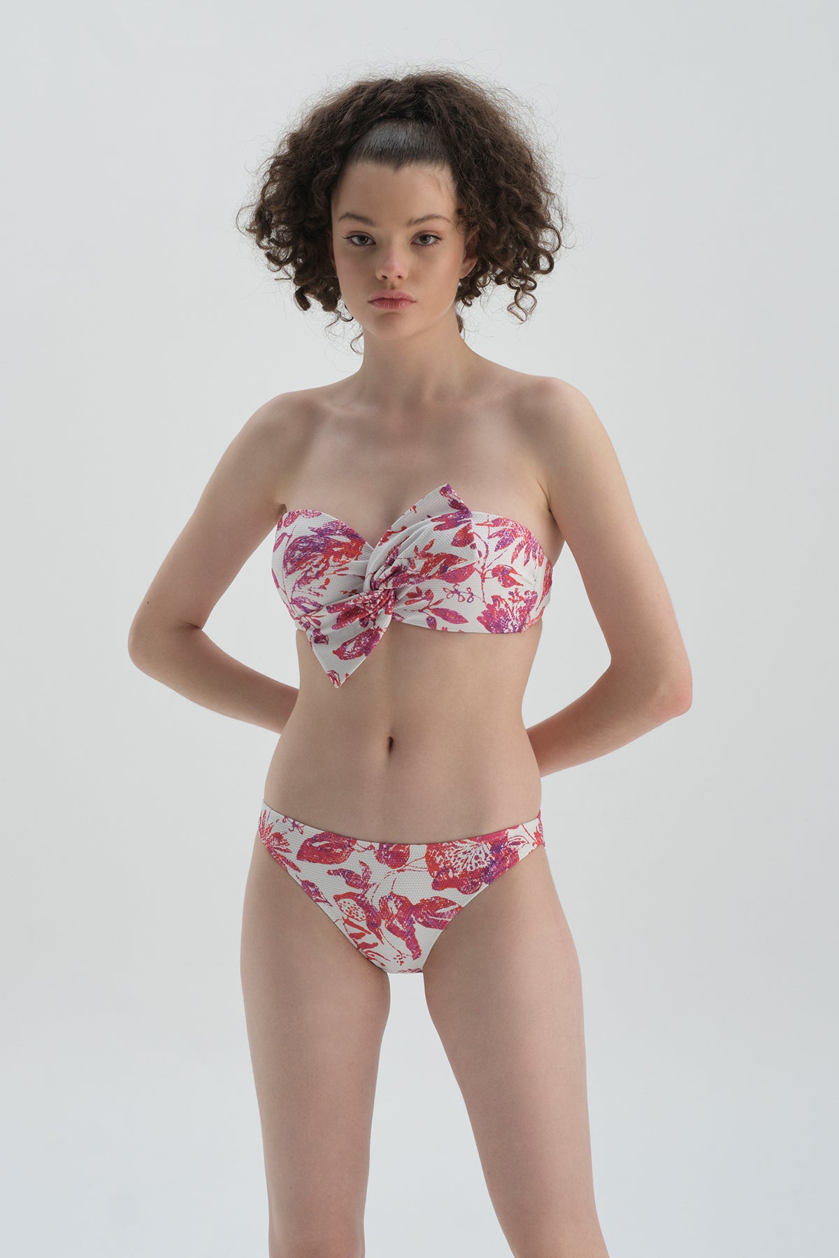 FUCHSIA - WHITE BIKINI BOTTOM