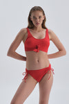 Kırmızı Normal Bel Bağlamalı Bikini Altı