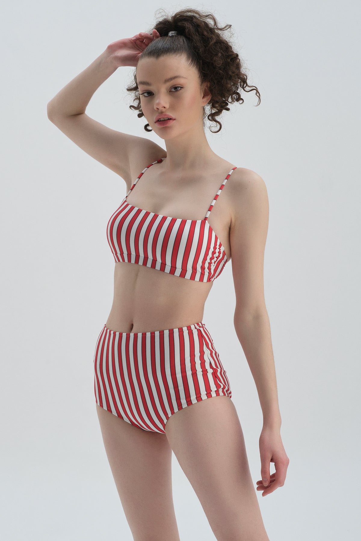 RED - WHITE BIKINI BOTTOM