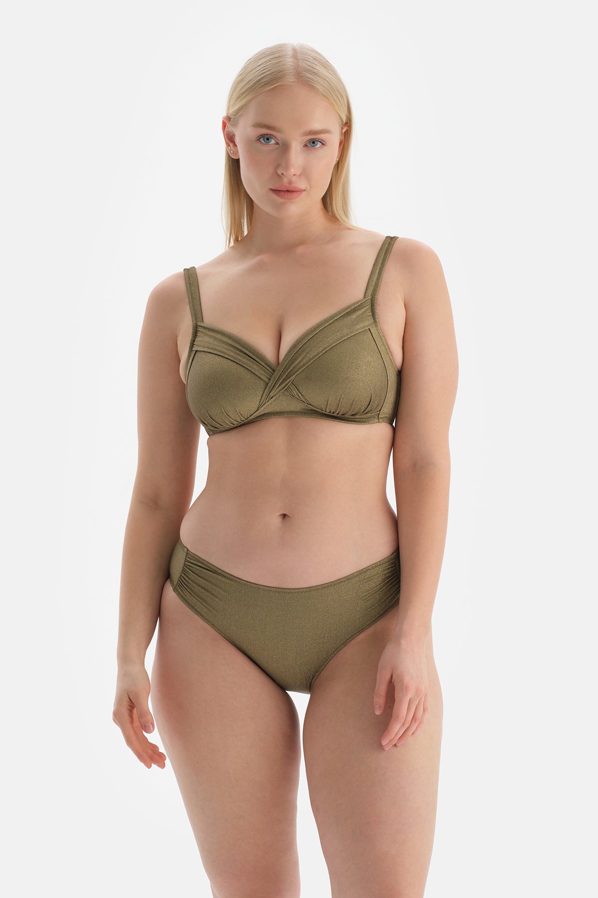 Yeşil Kaplı Toparlayıcı Yüksek Bel Bikini Altı