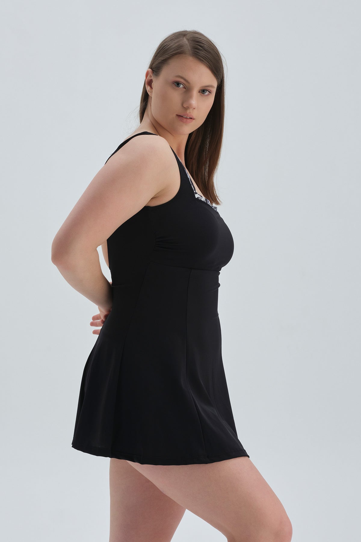 BLACK DRESS SWIMSUIT