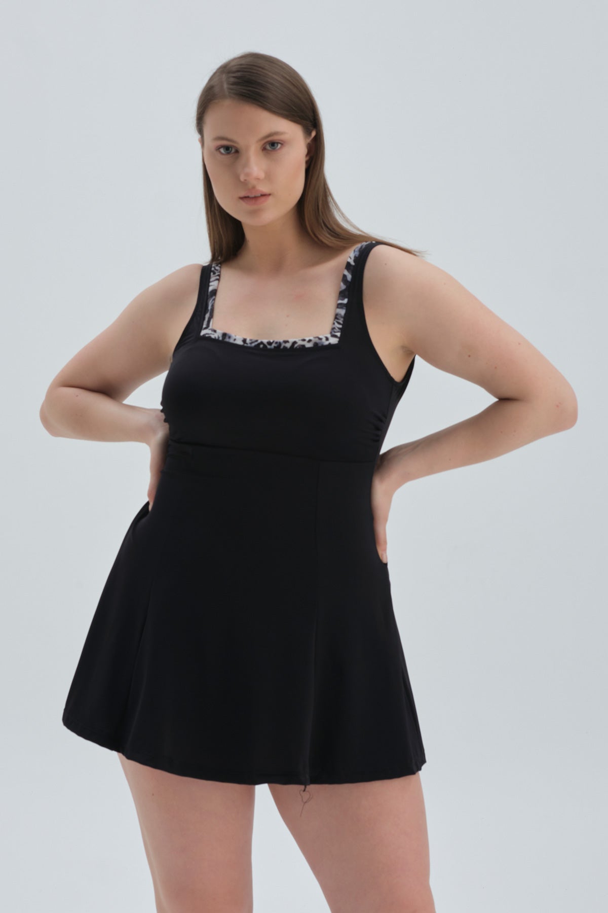 BLACK DRESS SWIMSUIT