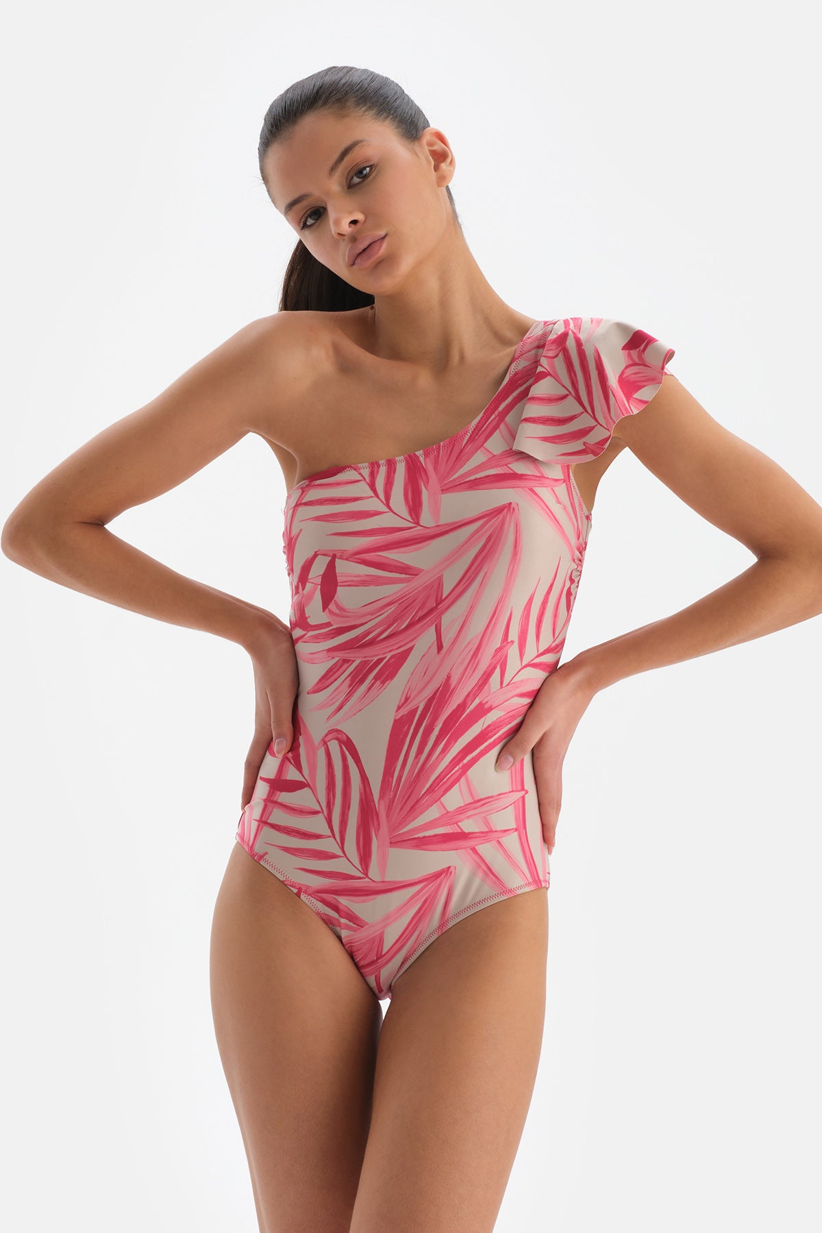 FUCHSIA - GREY SWIMSUIT