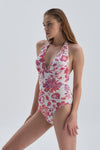 FUCHSIA - WHITE SWIMSUIT