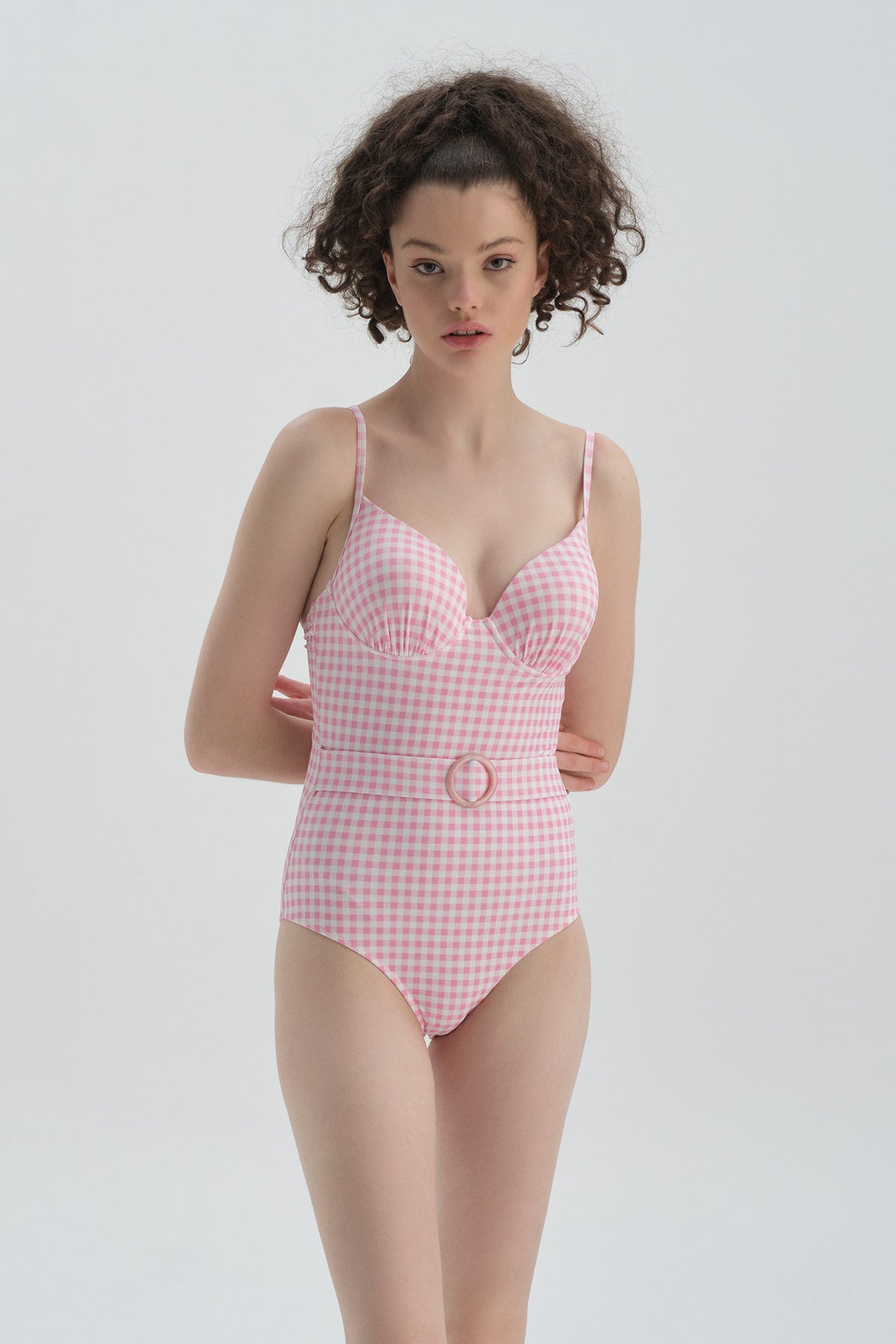 PINK - WHITE SWIMSUIT