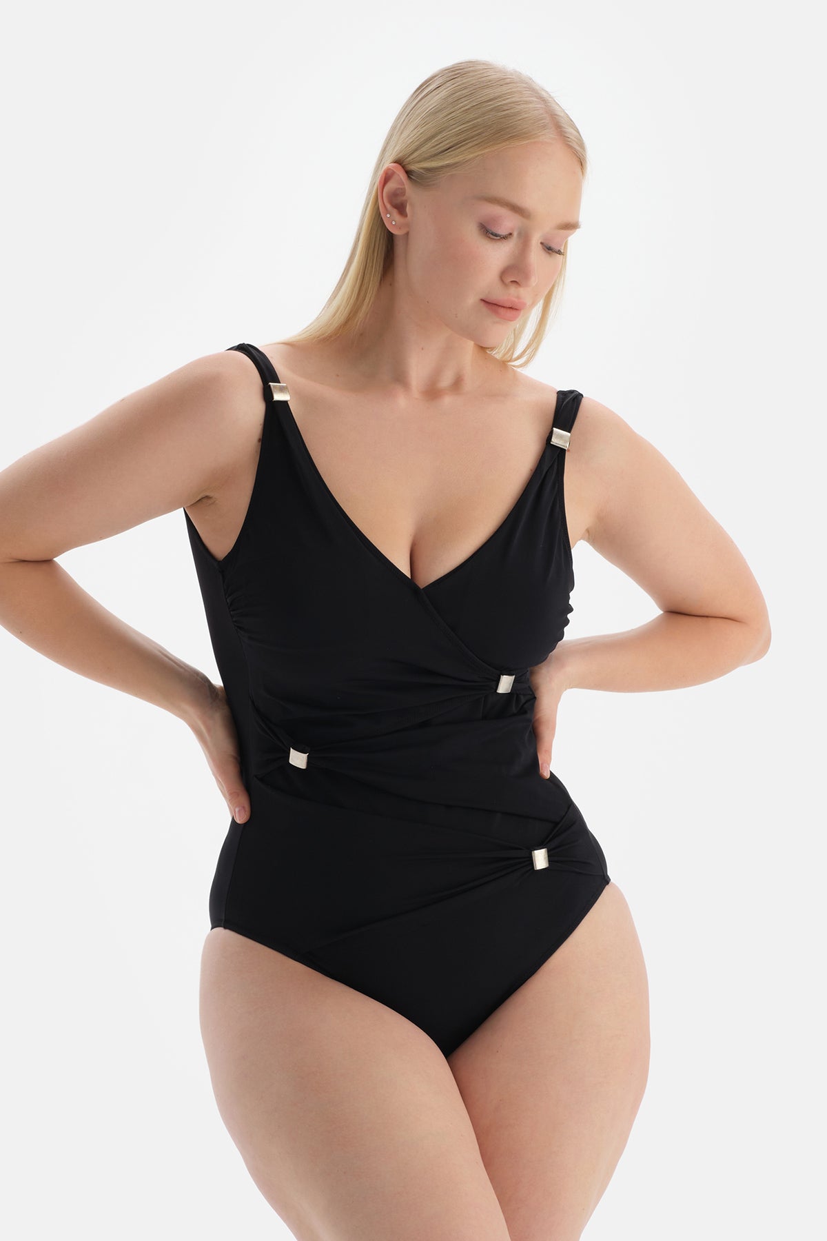 BLACK SHAPEWEAR SWIMSUIT