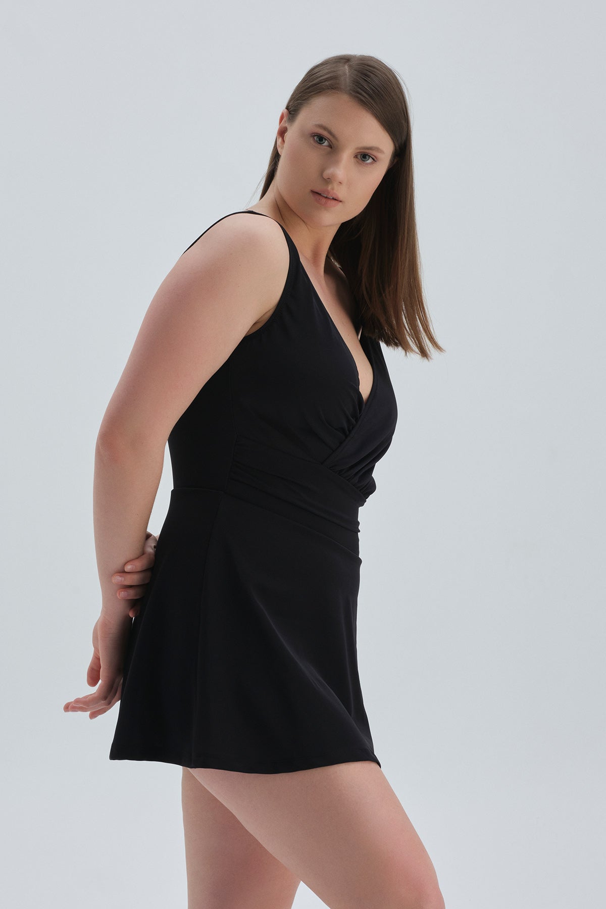 BLACK DRESS SWIMSUIT