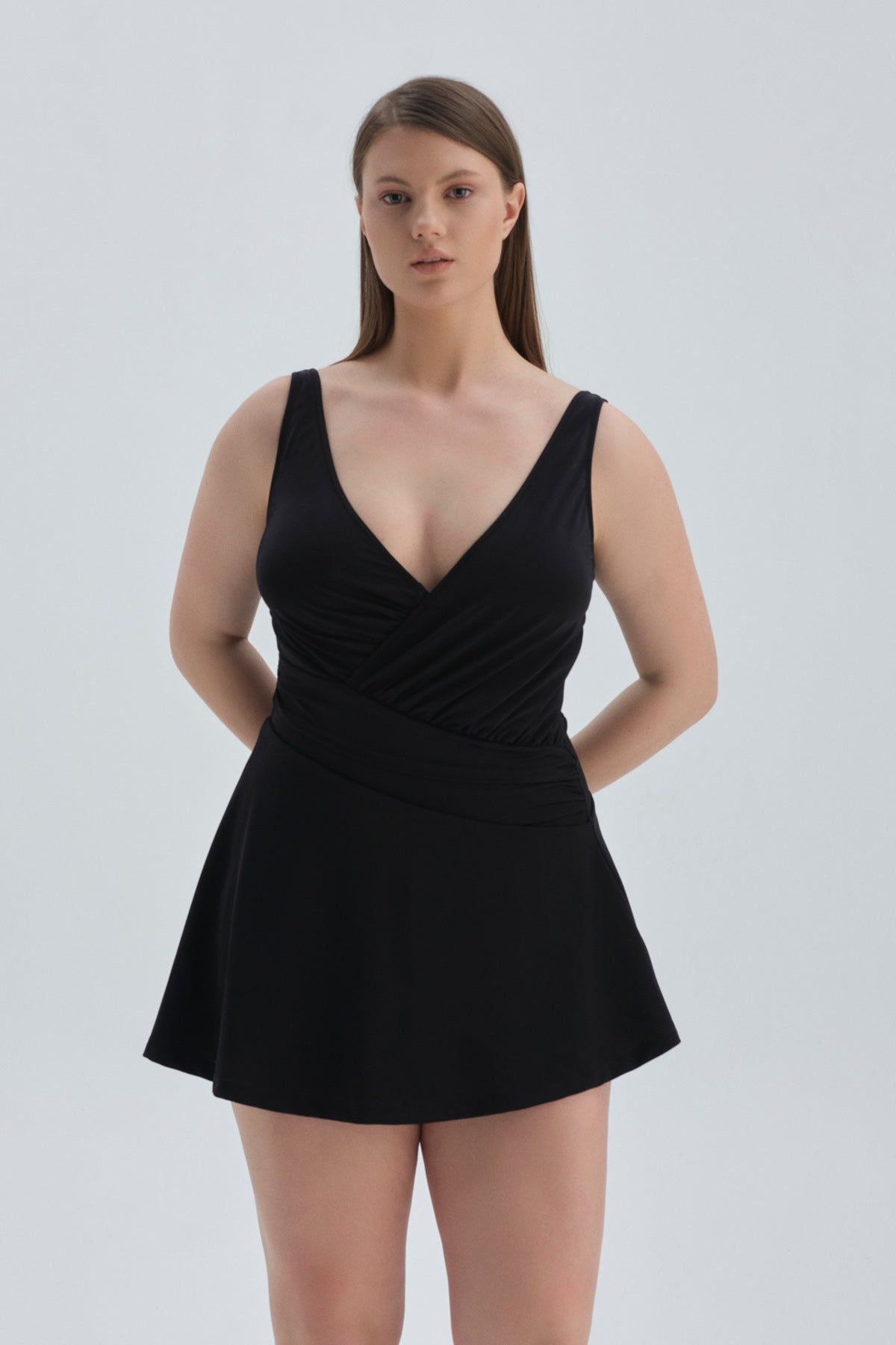 BLACK DRESS SWIMSUIT