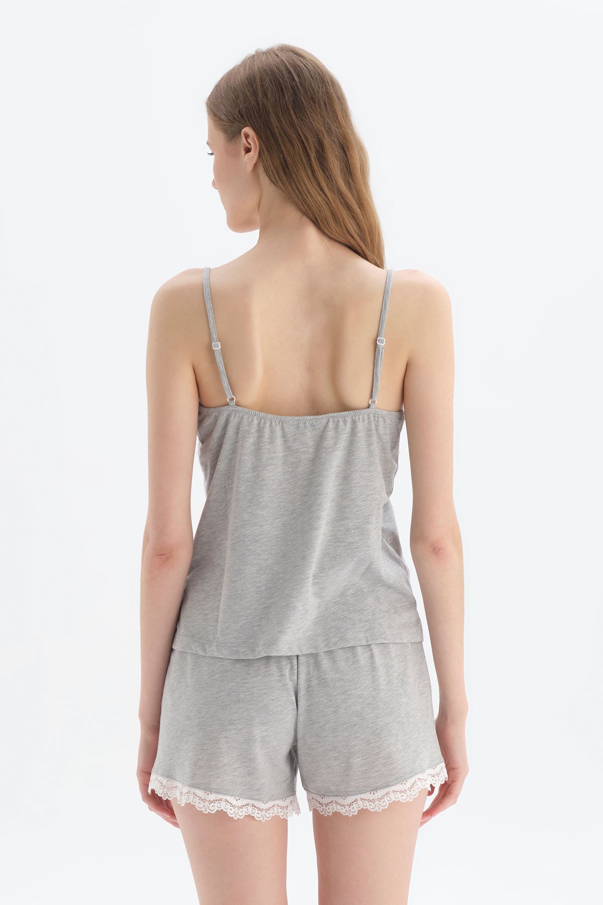 GREY MELANGE SHORT SET