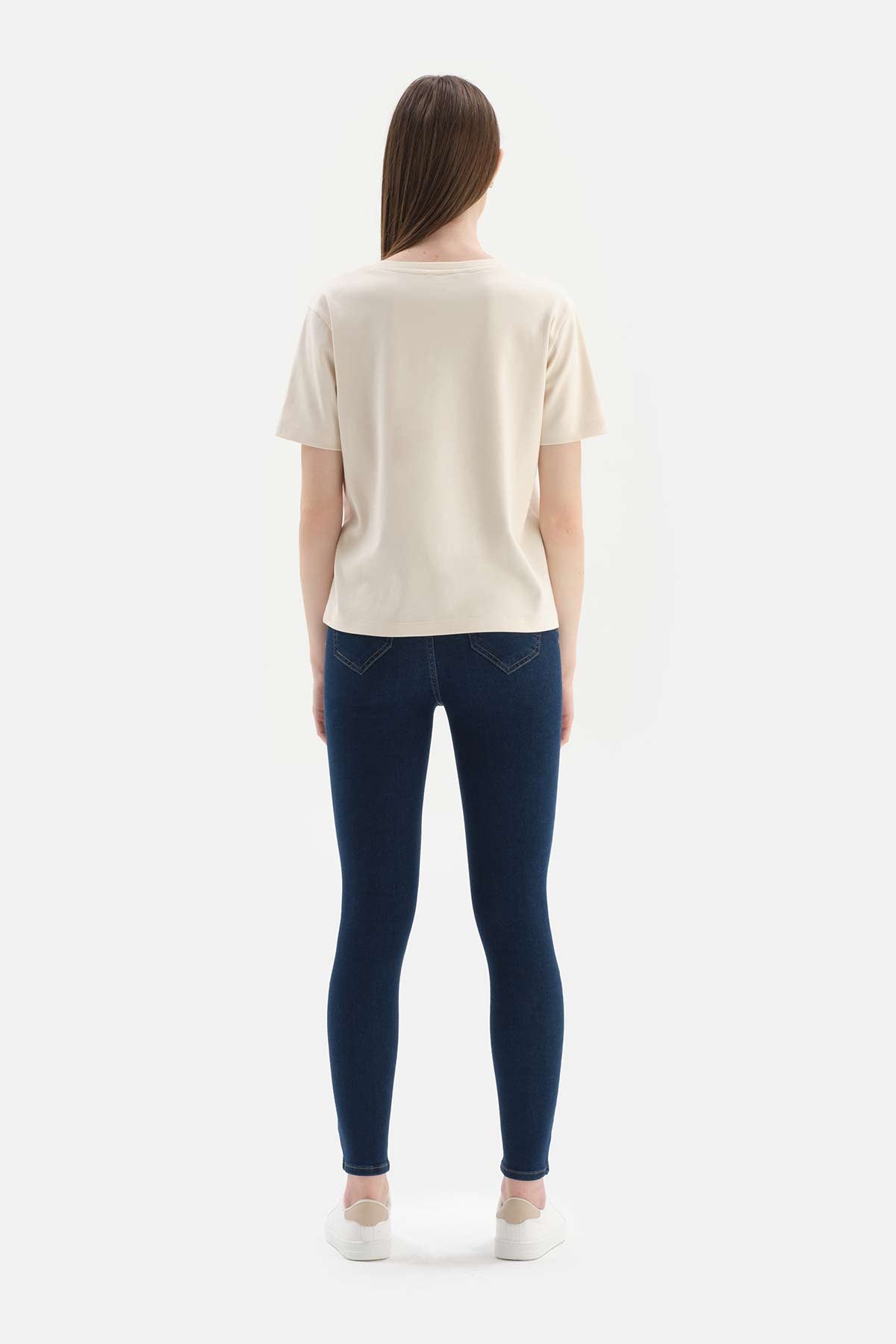 Lacivert Jean Push Up Tayt Pantolon