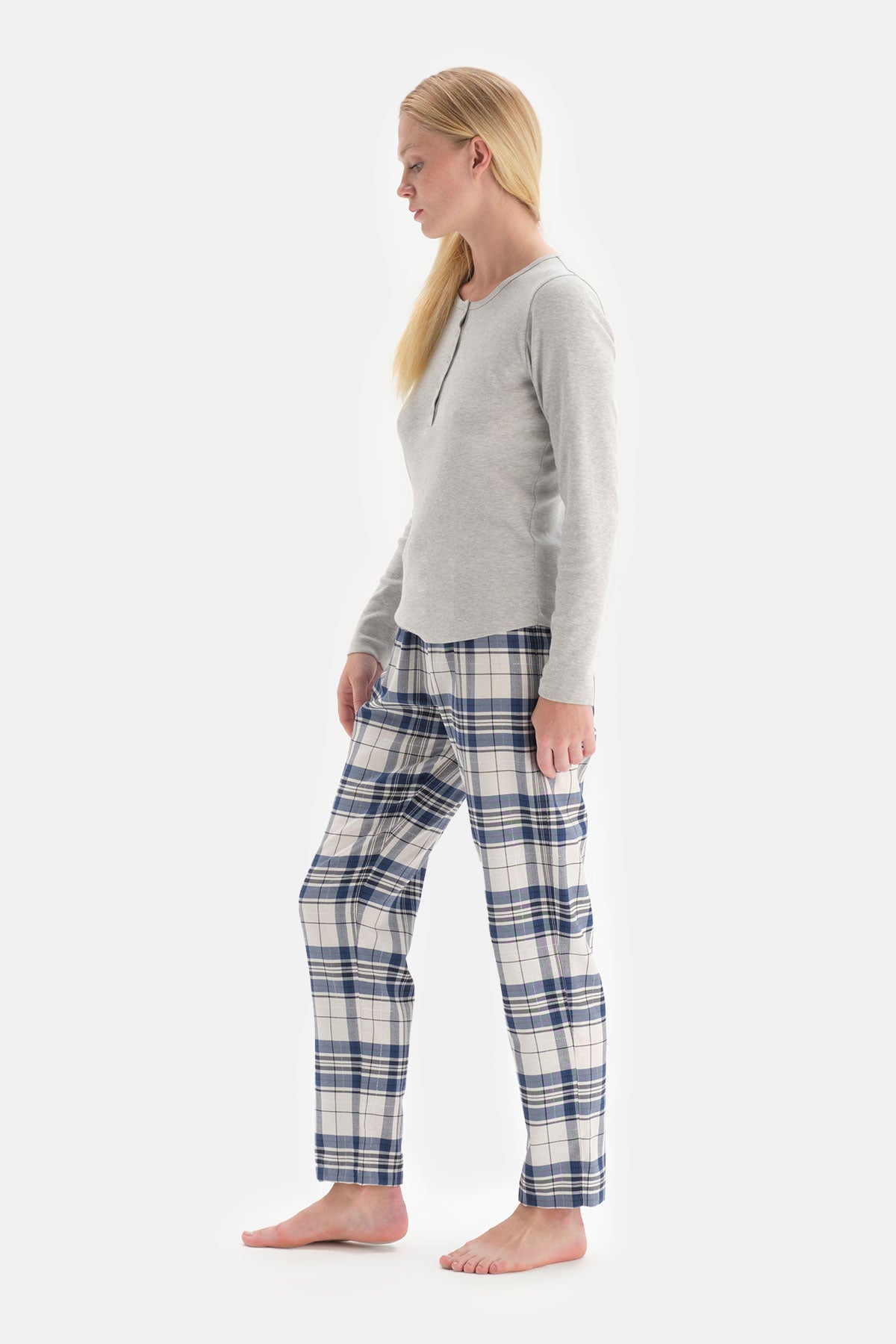 GREY MELANGE PYJAMA SET