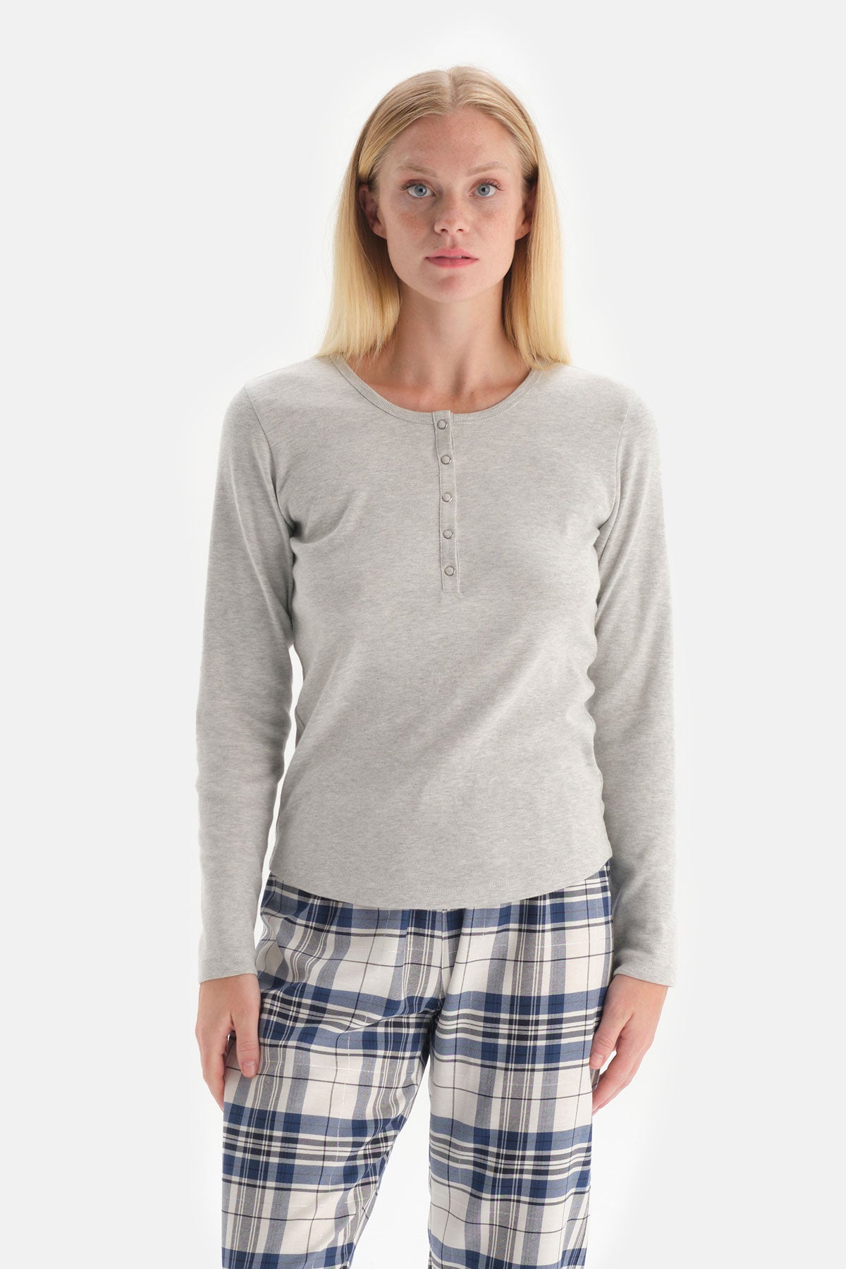 GREY MELANGE PYJAMA SET