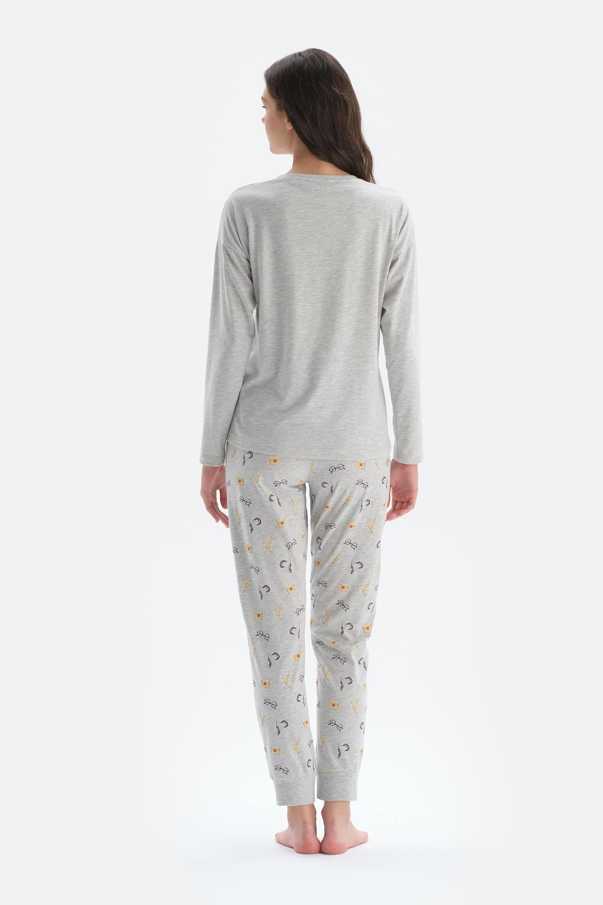 GREY MELANGE PYJAMA SET