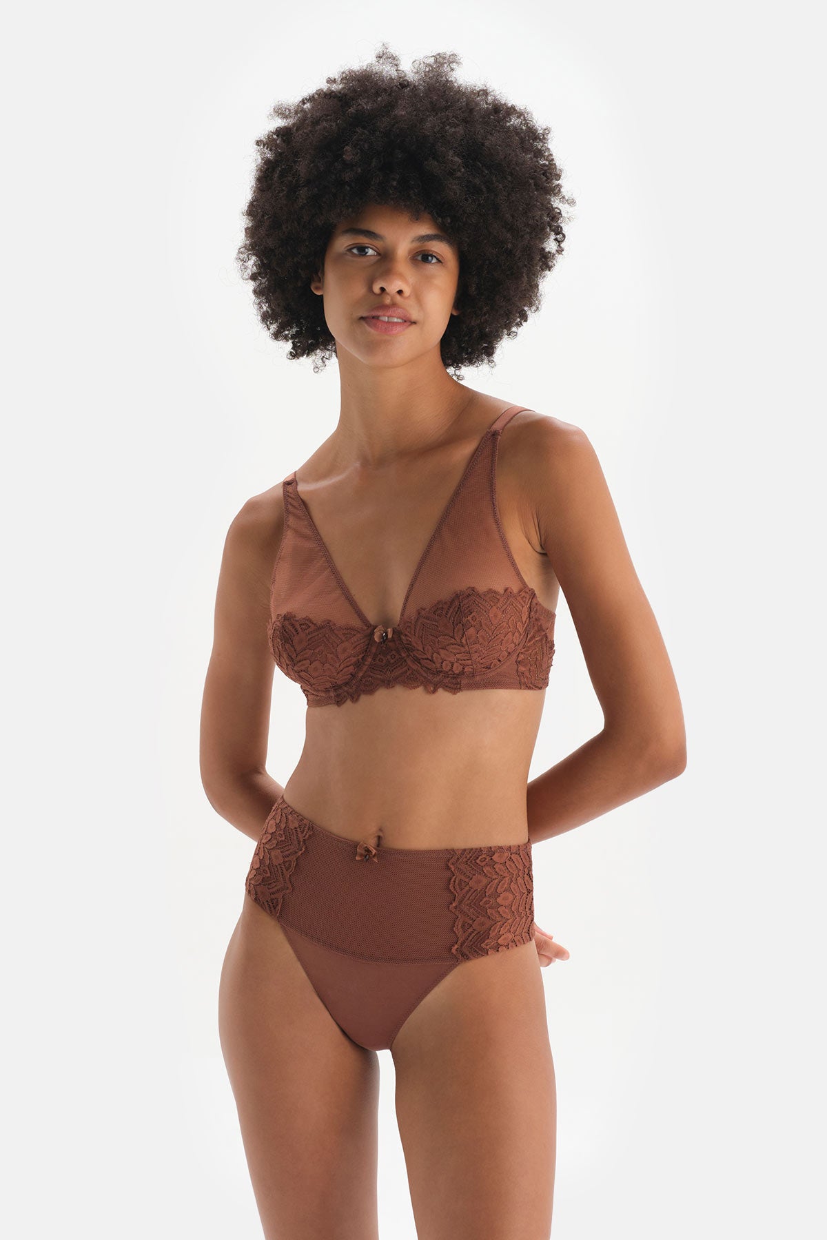 BROWN BRA