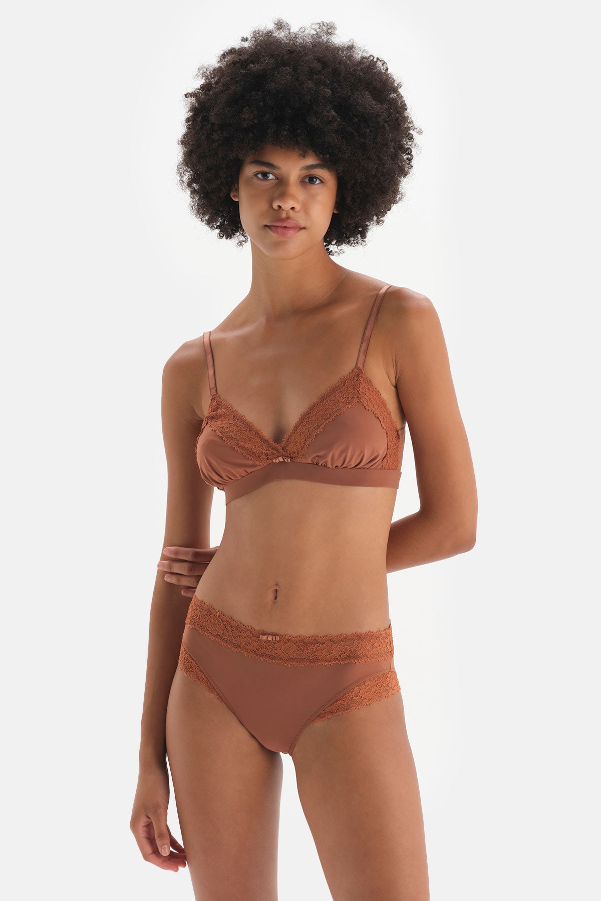 BROWN BRA