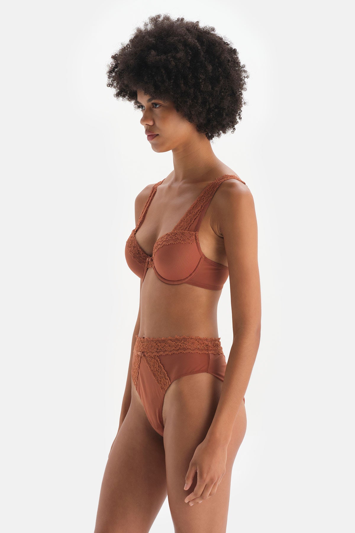 BROWN BRA