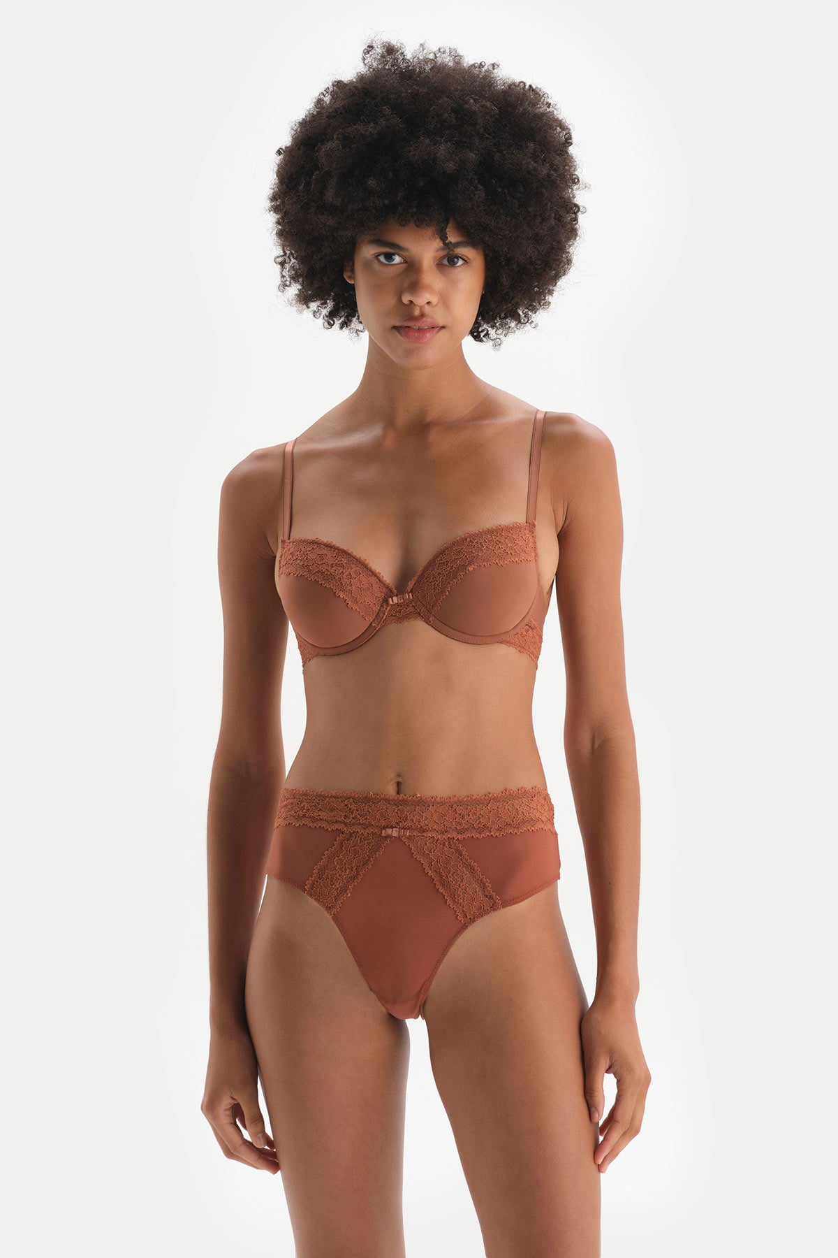 BROWN BRA
