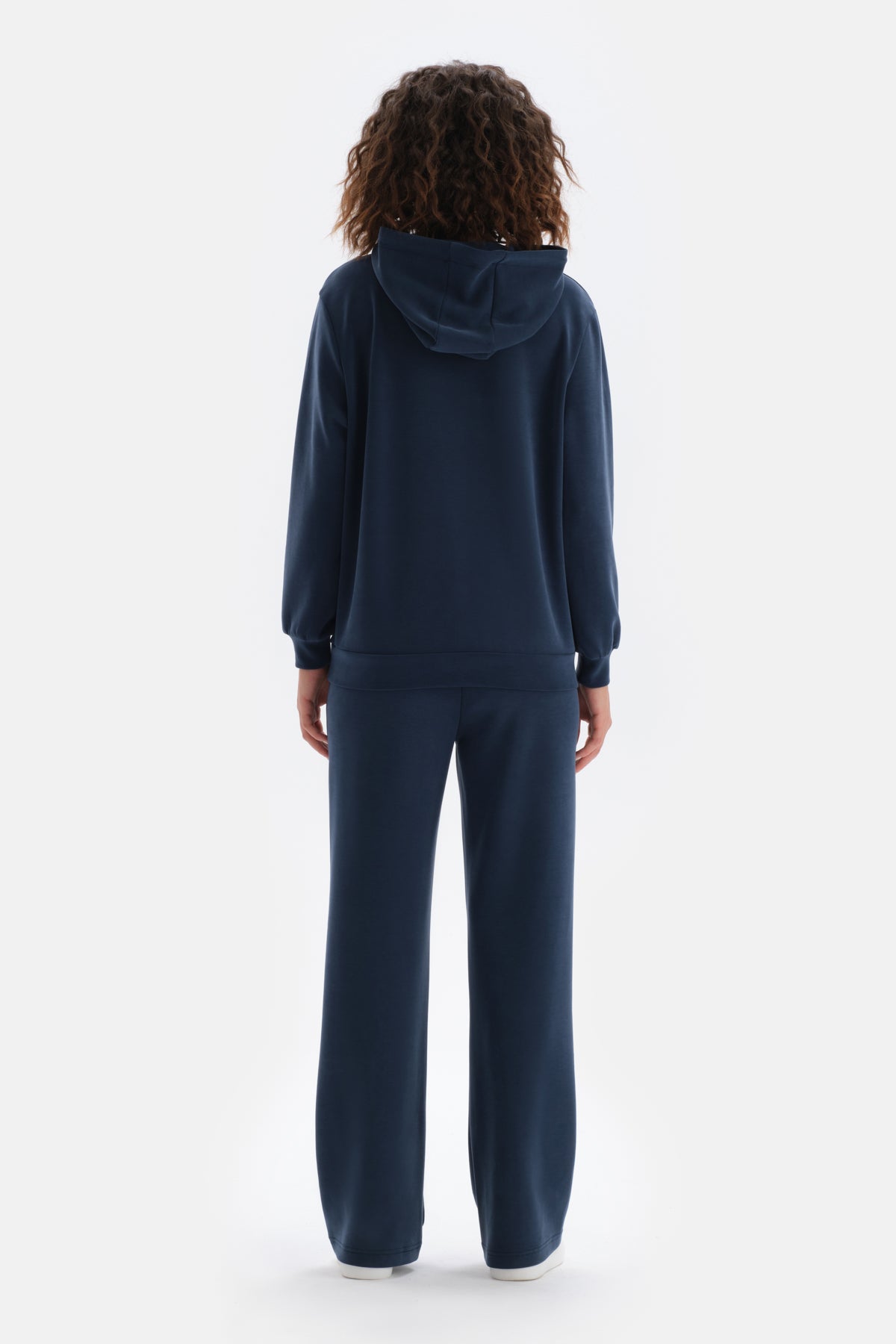 Indigo LONG SLEEVE HOODED SWEATSHIRT