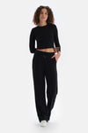 Black LONG SLEEVE BASIC T-SHIRT
